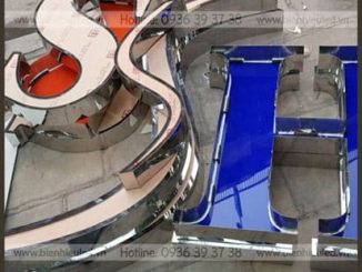 Thi công biển quảng cáo tại Hà Nội chữ nổi mica