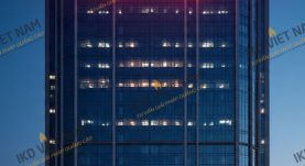 Làm chữ nổi inox gắn Led tòa nhà tại Hà Nội