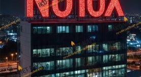 Làm bộ chữ tòa nhà gắn Led tại Hà nội