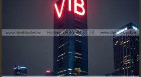 Chữ nổi inox gắn LED tòa nhà