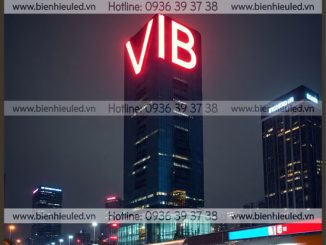 Chữ nổi inox gắn LED tòa nhà