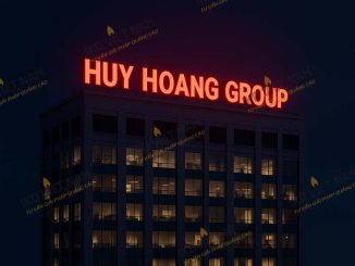 Sản Xuất lắp đặt Bộ Chữ Tòa Nhà gắn led tại Hà Nội