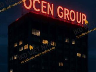 Sản xuất thi công bộ chữ tòa nhà gắn Led tại Hà Nội