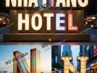 Thiết kế thi công lắp đặt chữ tòa nhà tại Hà Nội