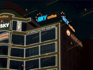 Thiết kế sản xuất thi công lắp đặt biển hiệu tòa nhà tại Hà Nội