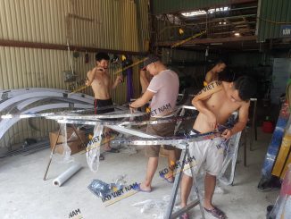 Dịch vụ Gia công lắp đặt biển hiệu quảng cáo tòa nhà