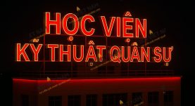 Gia công lắp đặt biển hiệu quảng cáo tòa nhà