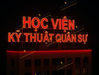 Gia công lắp đặt biển hiệu quảng cáo tòa nhà