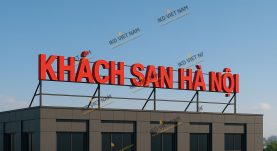 Thiết kế sản xuất thi công lắp đặt biển hiệu quảng cáo tòa nhà inox