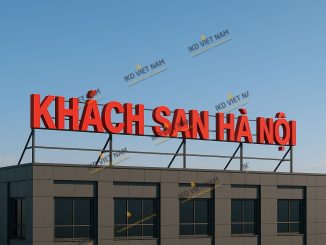 Thiết kế sản xuất thi công lắp đặt biển hiệu quảng cáo tòa nhà inox
