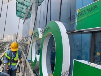 Sản xuất thi công biển hiệu quảng cáo tòa nhà inox