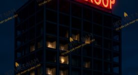 Sản xuất thi công lắp đặt biển hiệu quảng cáo tòa nhà