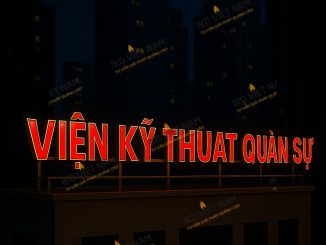 Thiết kế lắp đặt biển hiệu quảng cáo tòa nhà inox