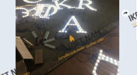 Thiết kế sản xuất thi công biển hiệu tòa nhà gắn LED