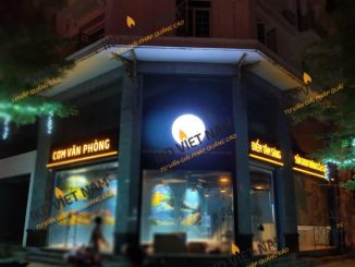 Thi công biển hiệu quảng cáo tòa nhà inox