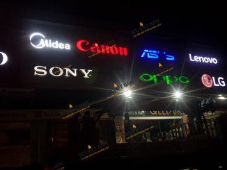 Lắp đặt biển hiệu tòa nhà gắn LED